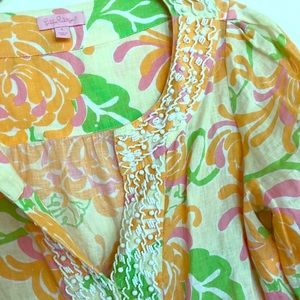 Classic Lilly Pulitzer beaded tunic size S